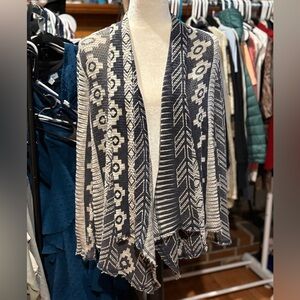 Ariat Black and Cream Patterned Cardigan